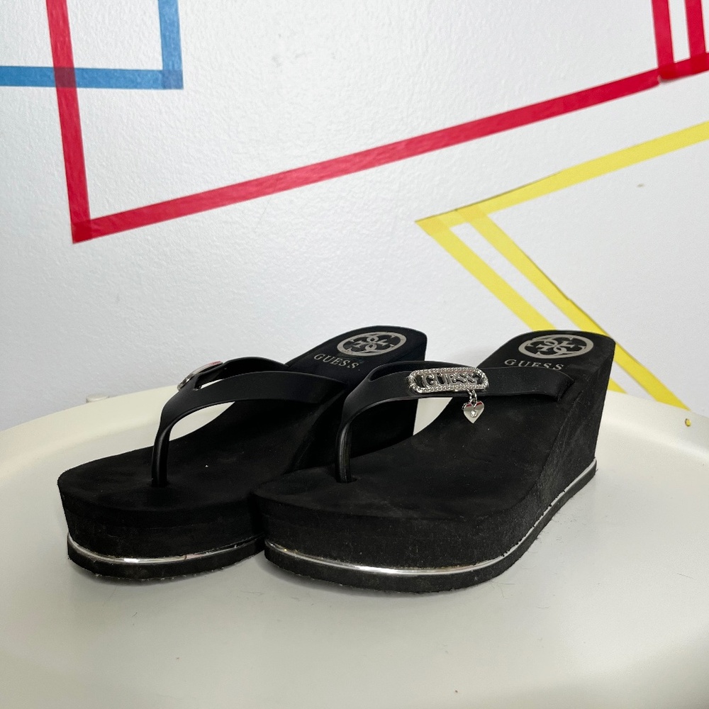 Guess Platform Back Thong Sandal